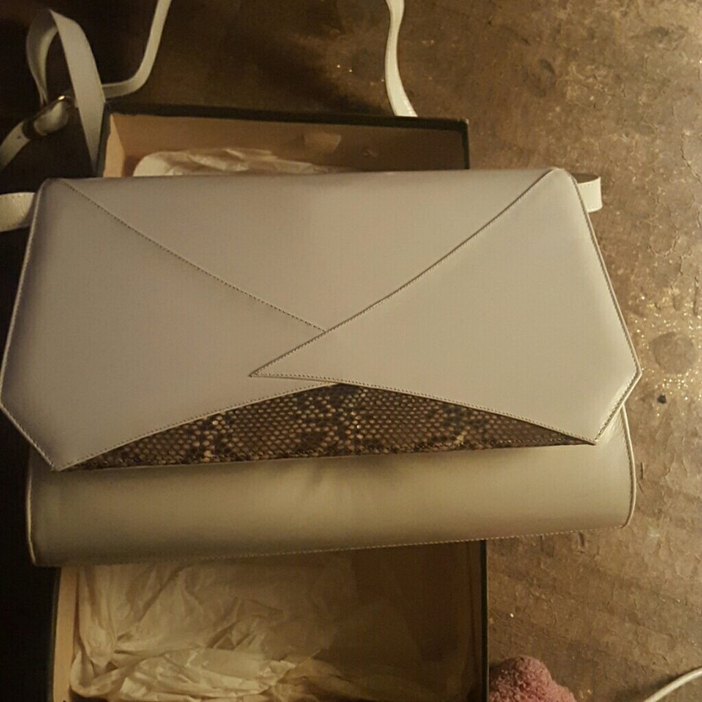 White leather purse from bally still in box